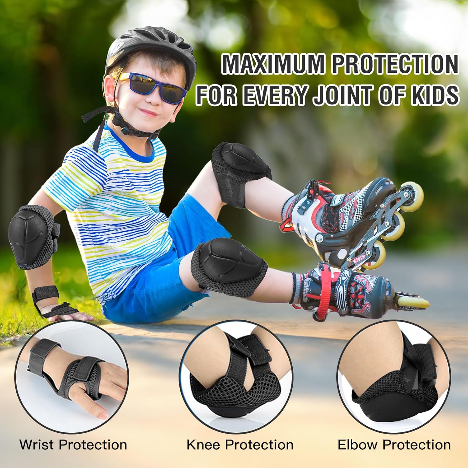 6PCS Kids Protective Gear Set  - đánh giá và giá Mountain Biking Elbow Pads