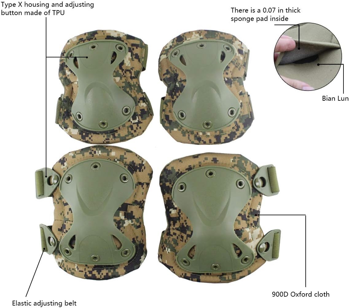 SSUNTAK Camo Tactical Knee Elb - đánh giá và giá Mountain Biking Elbow Pads